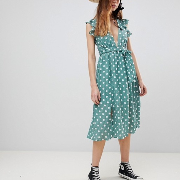 Best asos green polka dot dress New Arrivals ASOS Dresses New Asos Green  Polka Dot Dress